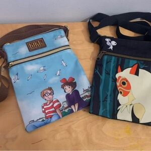Loungefly Kiki's Delivery Service and Princess Mononoke Crossbody Bags